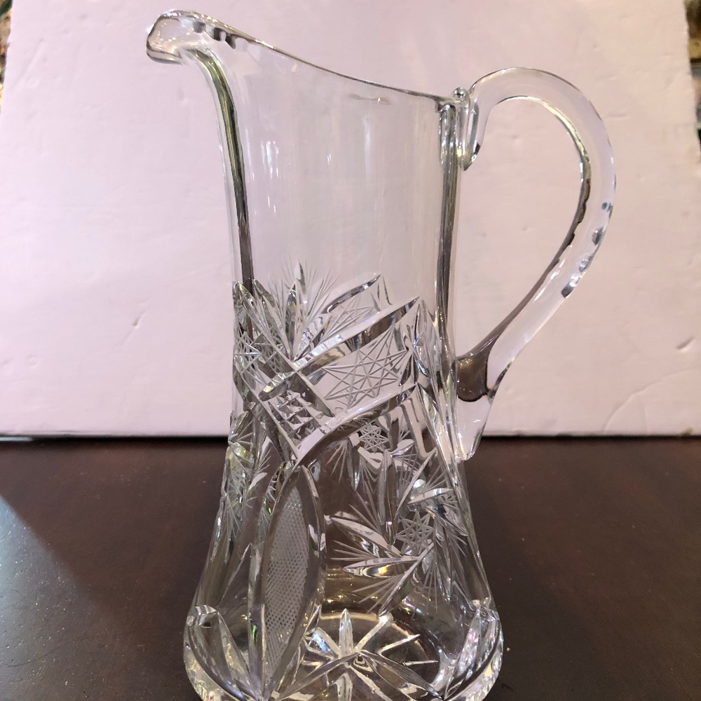 Vintage Bohemian Pinwheel Crystal Decanter. Like New.